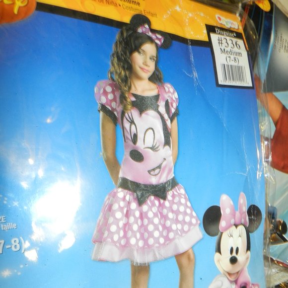 Minnie Mouse Girl’s Costume Pink/white Med 7-8 By Disguise & Disney NWT! - Picture 1 of 12